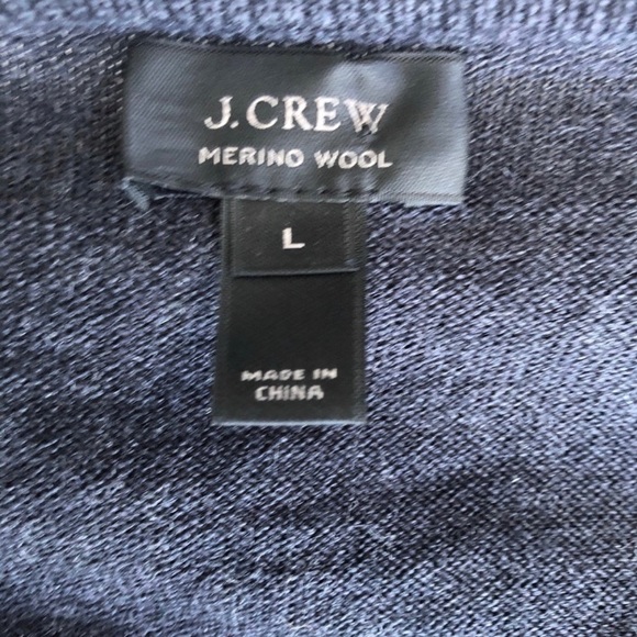 J. Crew men’s wool v neck sweater gray large - Picture 4 of 6